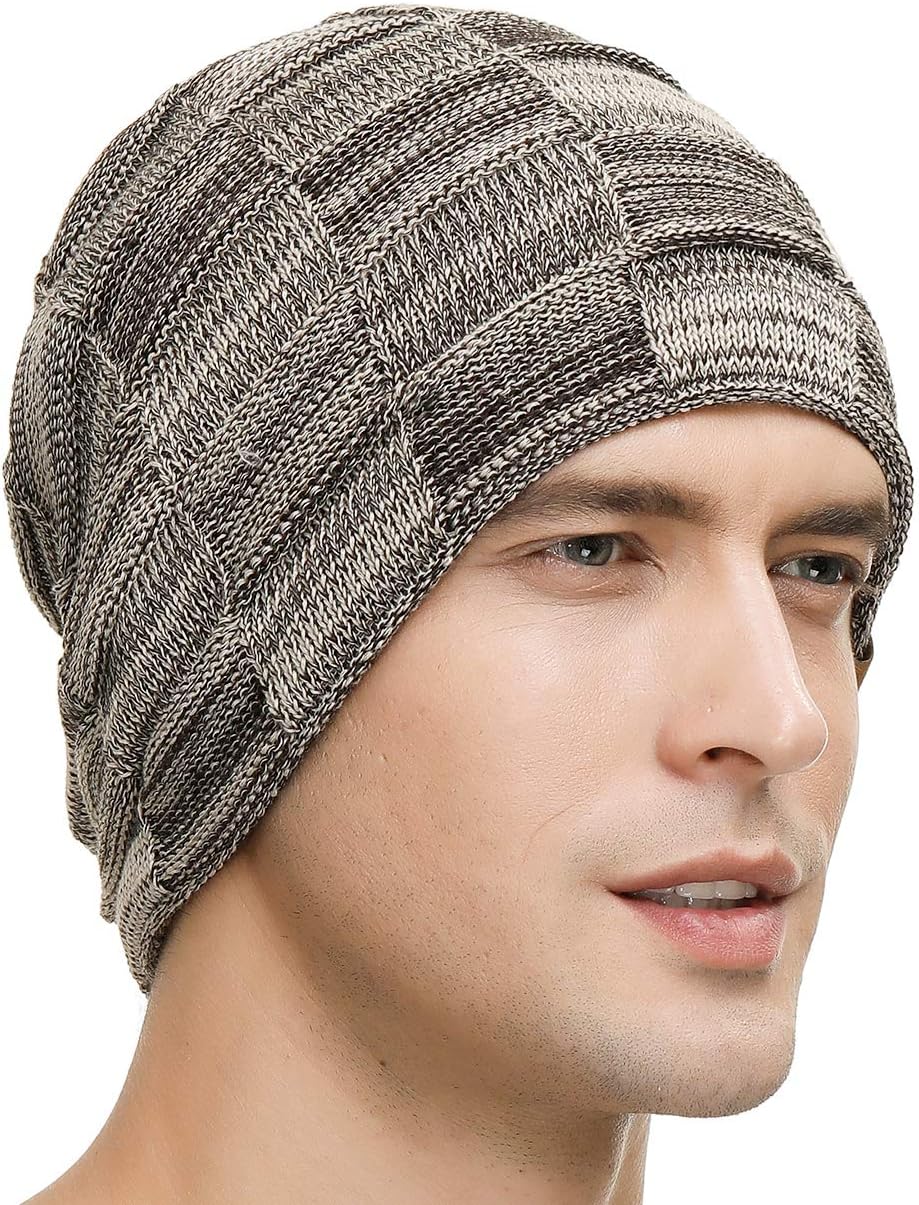 Vgogfly Slouchy Beanie for Men Winter Hats for Guys Cool Beanies Mens Lined Knit Warm Thick Skully Stocking Binie Hat - Image 2